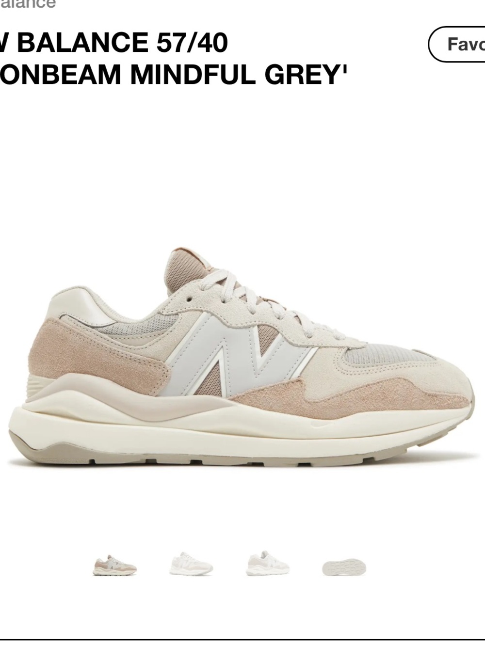 New Balance 57/40 Moonbeam Mindful Gray